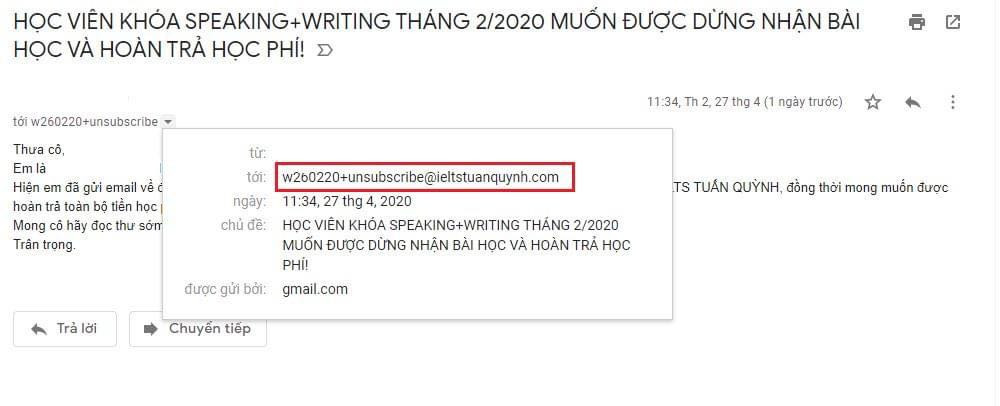 IELTS Tuấn Quỳnh: Chưa được Sở GD-ĐT cấp phép, vẫn gửi bài cho học viên yêu cầu hoàn tiền ảnh 4