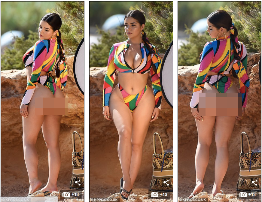 'Nữ hoàng nội y' Demi Rose quá đỗi nóng bỏng với áo tắm ảnh 2