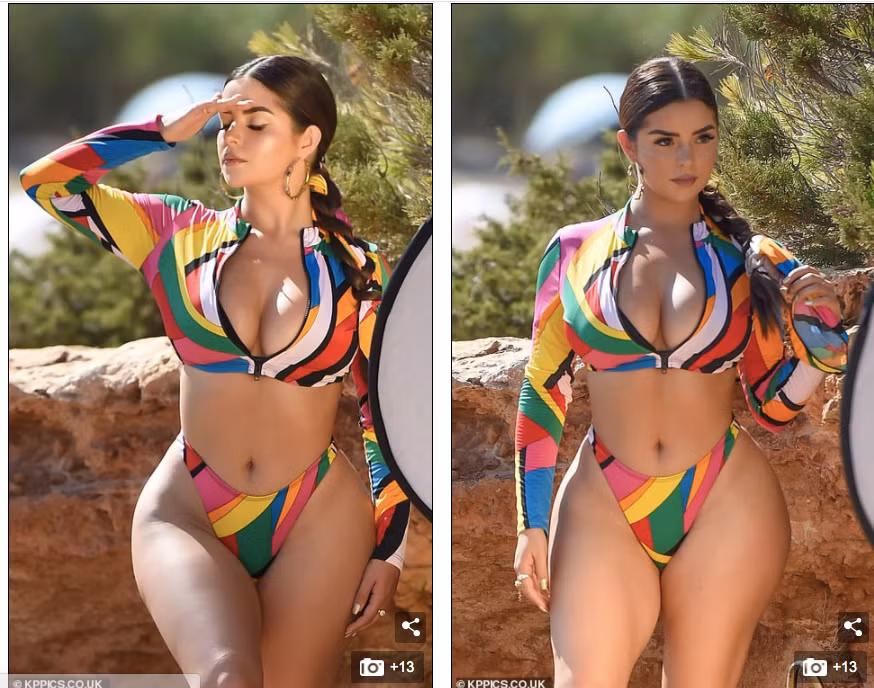 'Nữ hoàng nội y' Demi Rose quá đỗi nóng bỏng với áo tắm ảnh 3