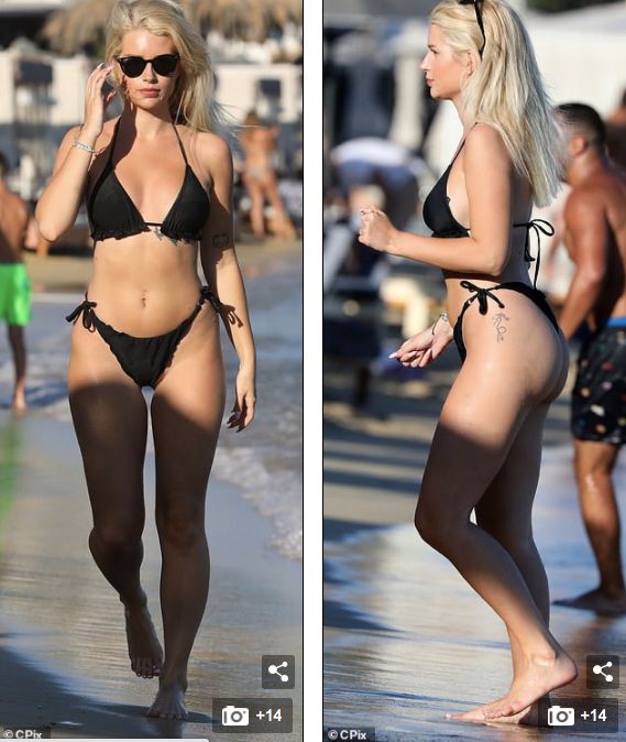 Em gái huyền thoại mẫu Kate Moss nảy nở cực gợi cảm ở biển ảnh 1