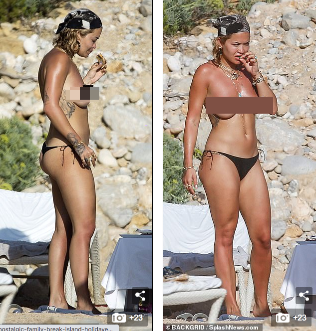 Rita Ora 'thả rông' đi lại trước mặt bạn bè trong kỳ nghỉ gây choáng ảnh 6