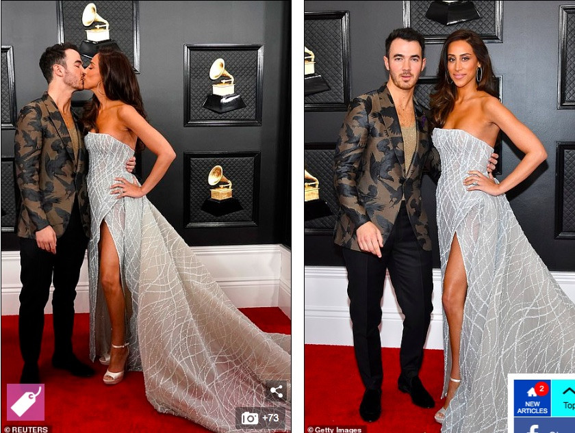 Dàn mỹ nhân diện mốt không nội y, khoe ngực đầy nóng bỏng tại Grammy 2020 ảnh 9