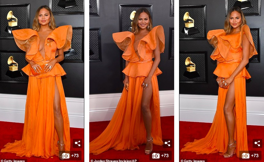 Dàn mỹ nhân diện mốt không nội y, khoe ngực đầy nóng bỏng tại Grammy 2020 ảnh 3