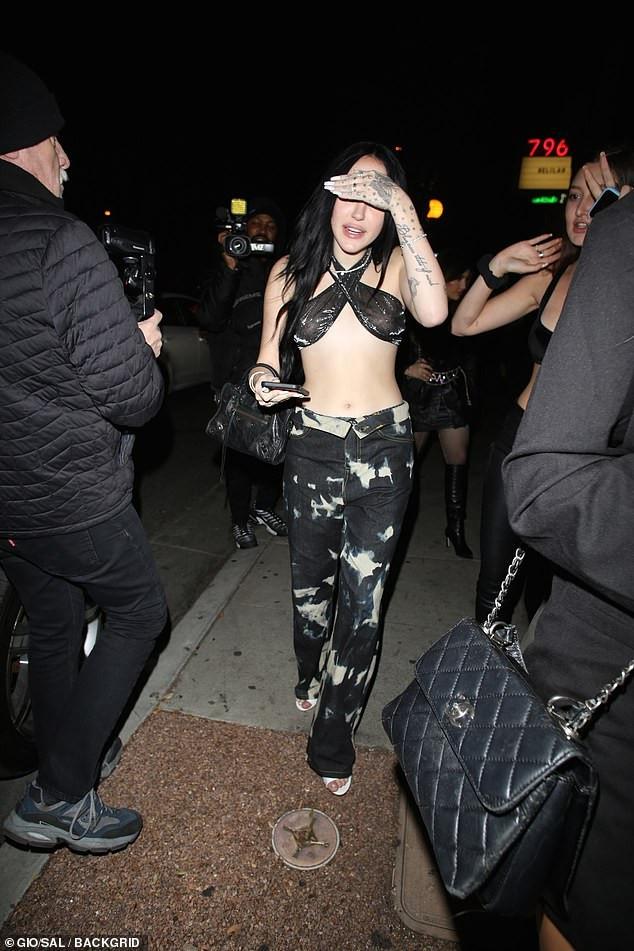 Noah Cyrus gây chú ý khi mặc áo ngực trong suốt, lộ phần nhạy cảm ảnh 1