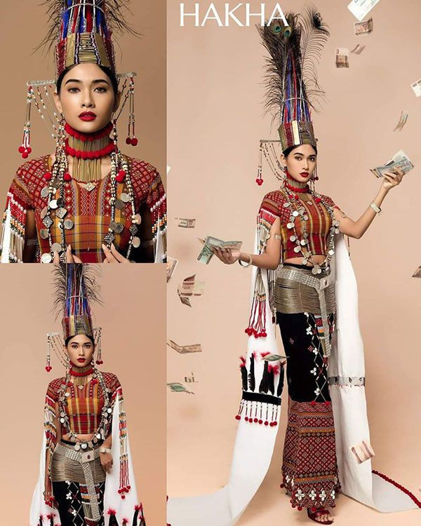 Trang phục dân tộc Hoa hậu Hoàn vũ Myanmar 2020 gây sốt, có bộ bắt chước Việt Nam? ảnh 5