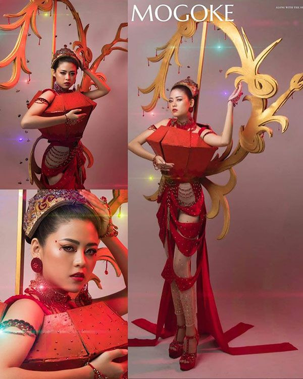 Trang phục dân tộc Hoa hậu Hoàn vũ Myanmar 2020 gây sốt, có bộ bắt chước Việt Nam? ảnh 2