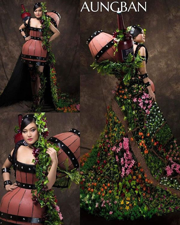 Trang phục dân tộc Hoa hậu Hoàn vũ Myanmar 2020 gây sốt, có bộ bắt chước Việt Nam? ảnh 1