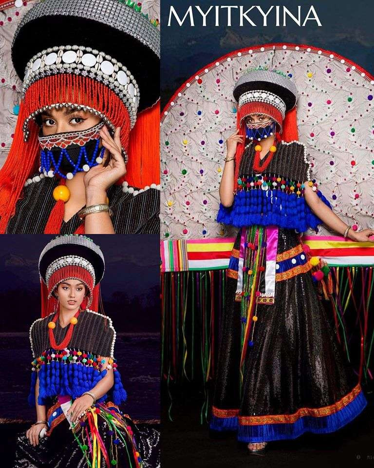 Trang phục dân tộc Hoa hậu Hoàn vũ Myanmar 2020 gây sốt, có bộ bắt chước Việt Nam? ảnh 9