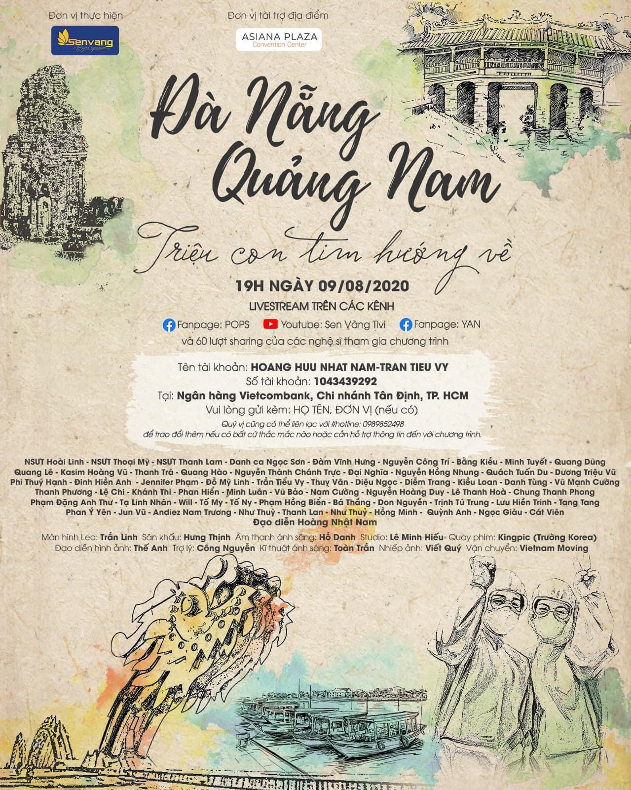 Hơn 50 nghệ sĩ hưởng ứng chiến dịch từ thiện “Đà Nẵng - Quảng Nam, Triệu con tim hướng về" ảnh 3