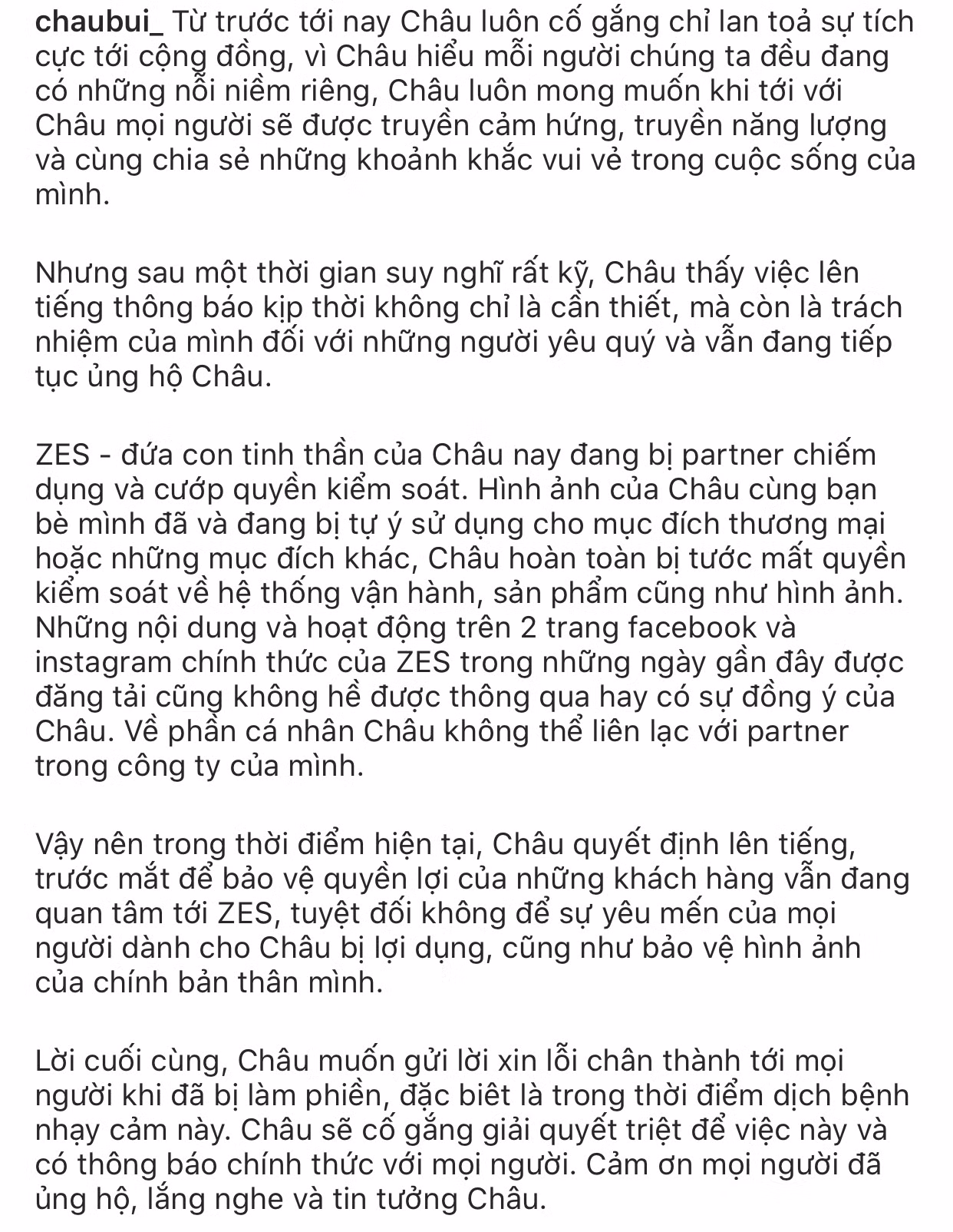 Châu Bùi tố người quen chiếm dụng quyền kiểm soát thương hiệu thời trang riêng ảnh 3