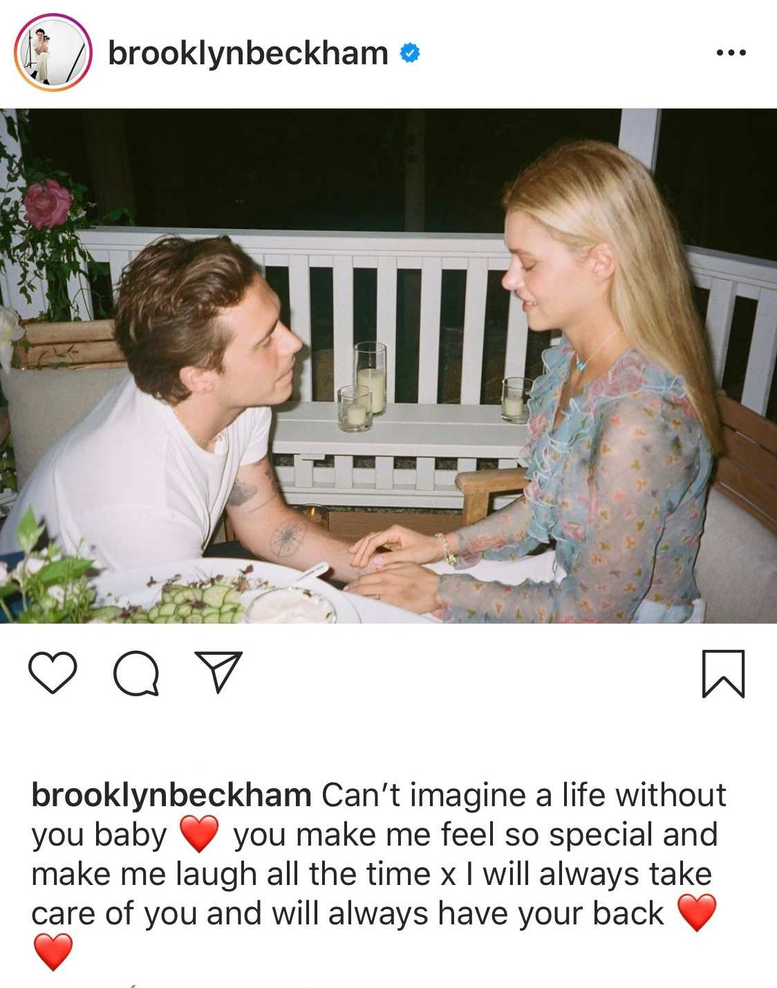 Brooklyn Beckham chia sẻ hình ảnh cầu hôn Nicola Peltz cùng thông điệp ngọt lịm tim ảnh 1