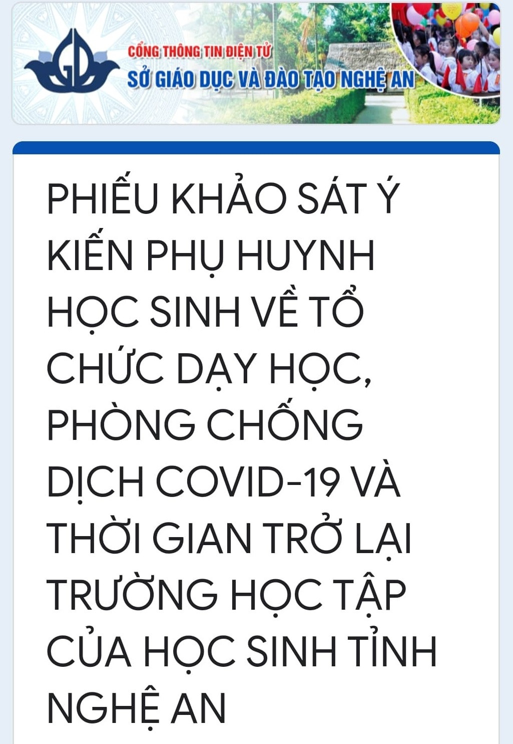 Hơn 350.000 ý kiến đánh giá cách chống dịch các trường học ở Nghệ An ảnh 1