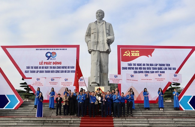 Tỉnh đoàn Nghệ An phát động 90 ngày thi đua chào mừng kỷ niệm 90 năm thành lập Đoàn ảnh 5