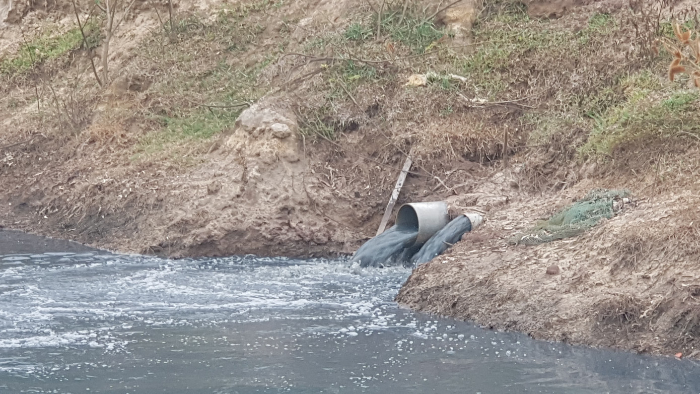 Hồ nuôi tôm xả nước thải đen ngòm đổ thẳng ra bãi biển Đông Hồi ảnh 1