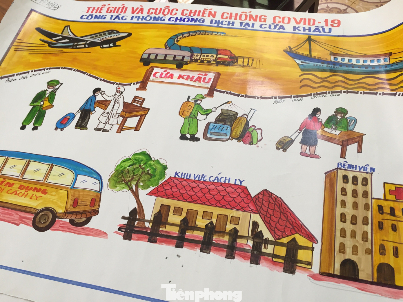 ‘Thế giới và cuộc chiến chống COVID-19’ trên nét vẽ của bộ đội biên phòng ảnh 6