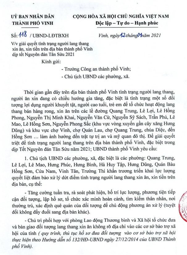 Điều tra tình trạng 'chăn dắt' người ăn xin ở Nghệ An ảnh 2