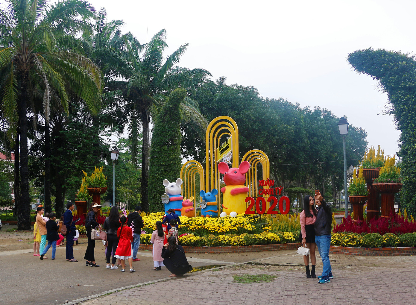 Rực rỡ đường hoa thành phố Vinh những ngày áp tết ảnh 13