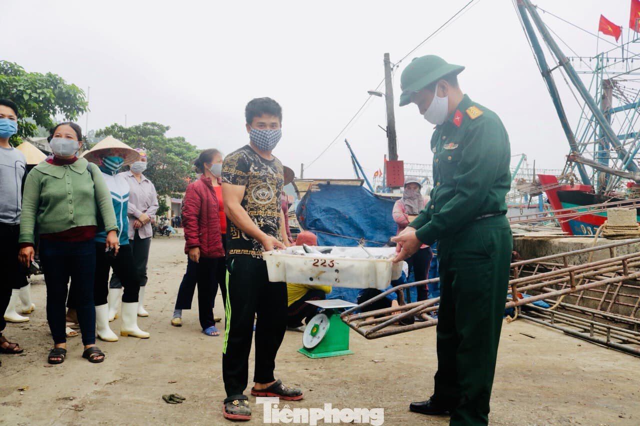Ngư dân Nghệ An mang hàng tạ cá biển tươi đến ủng hộ khu cách ly tập trung ảnh 10