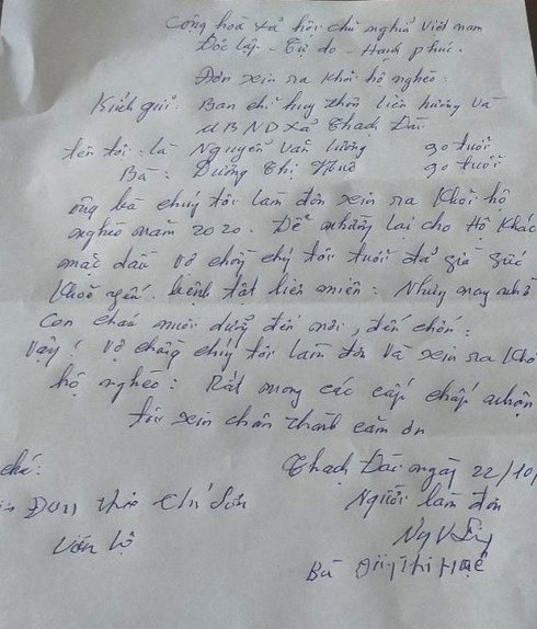 Chuyện về cặp vợ chồng 90 tuổi bất ngờ viết đơn xin thoát nghèo ảnh 1