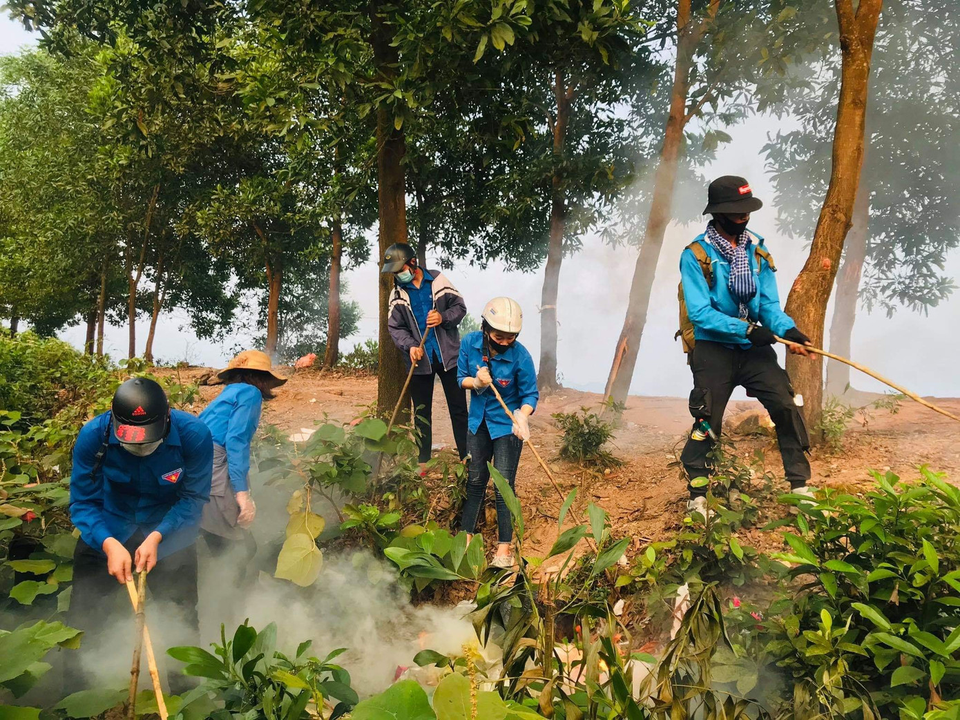 Nhóm thanh niên tình nguyện lên rừng, xuống biển dọn rác ảnh 1