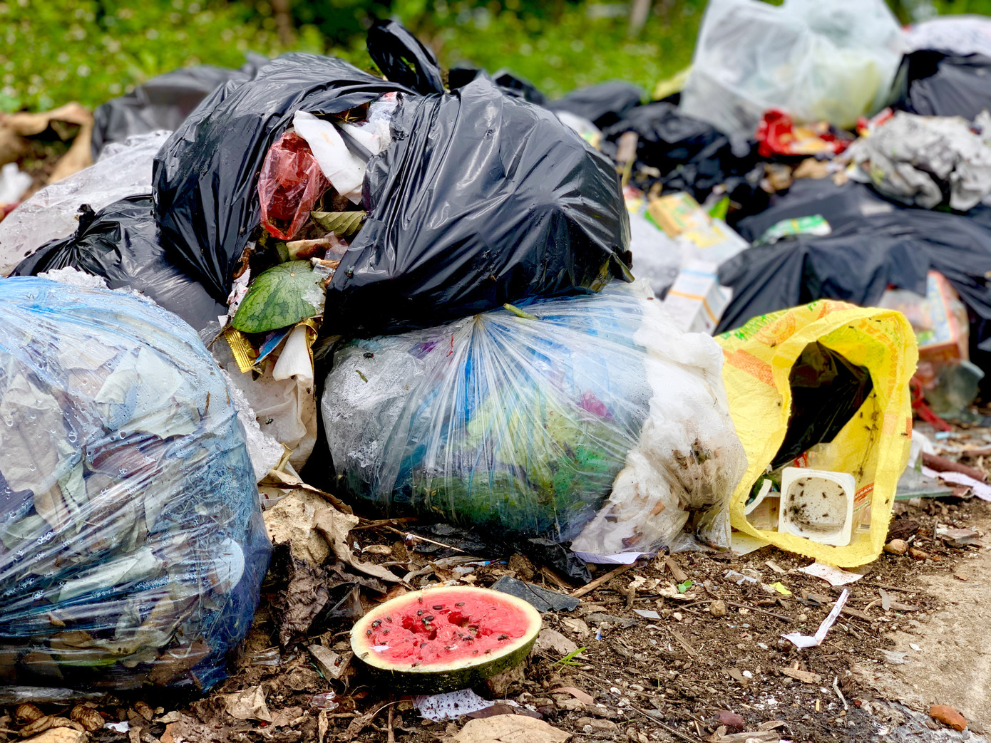 Không có bãi tập kết, rác bủa vây đường Hồ Chí Minh ảnh 2