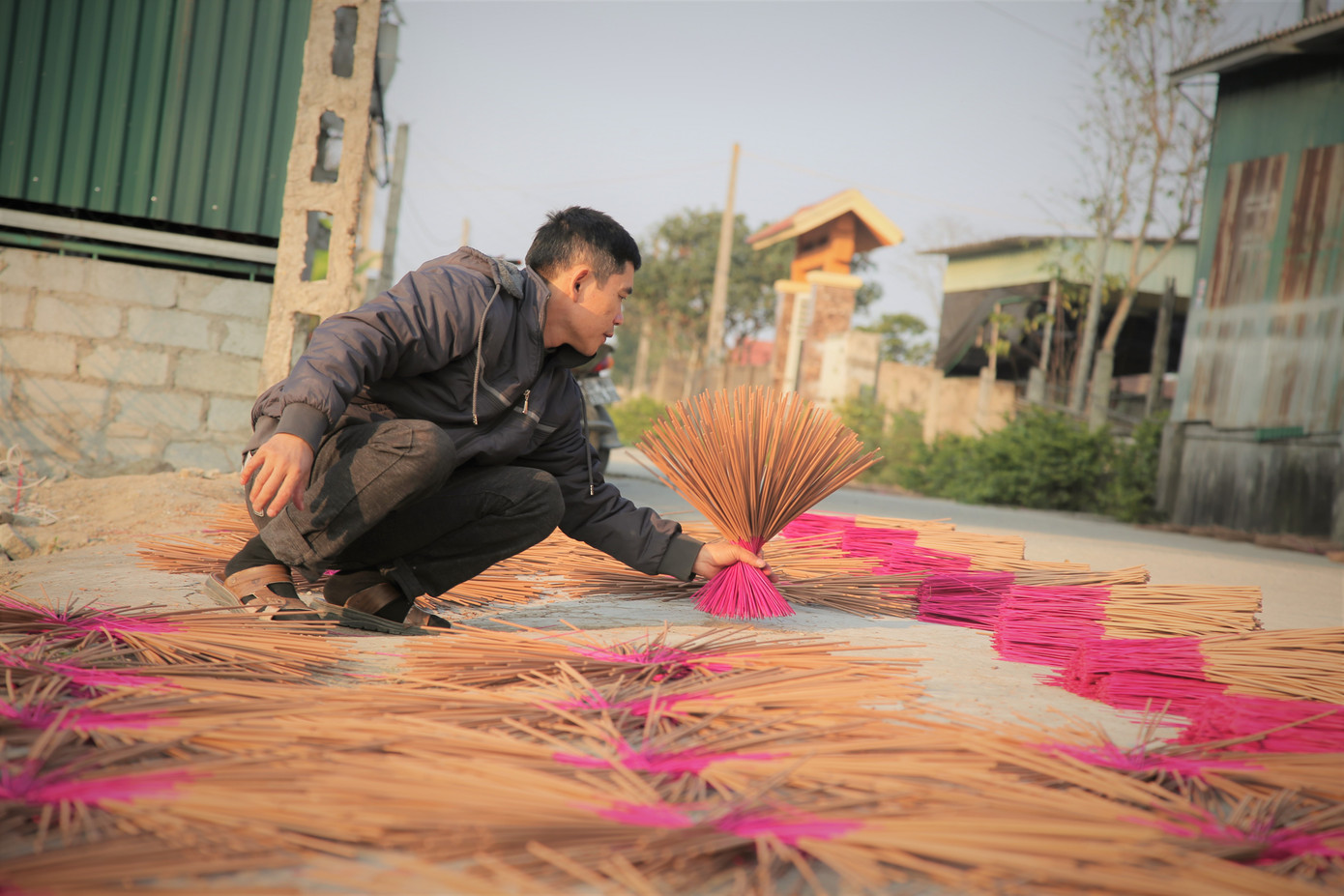 Làng nghề làm hương Hà Tĩnh vào vụ Tết ảnh 6