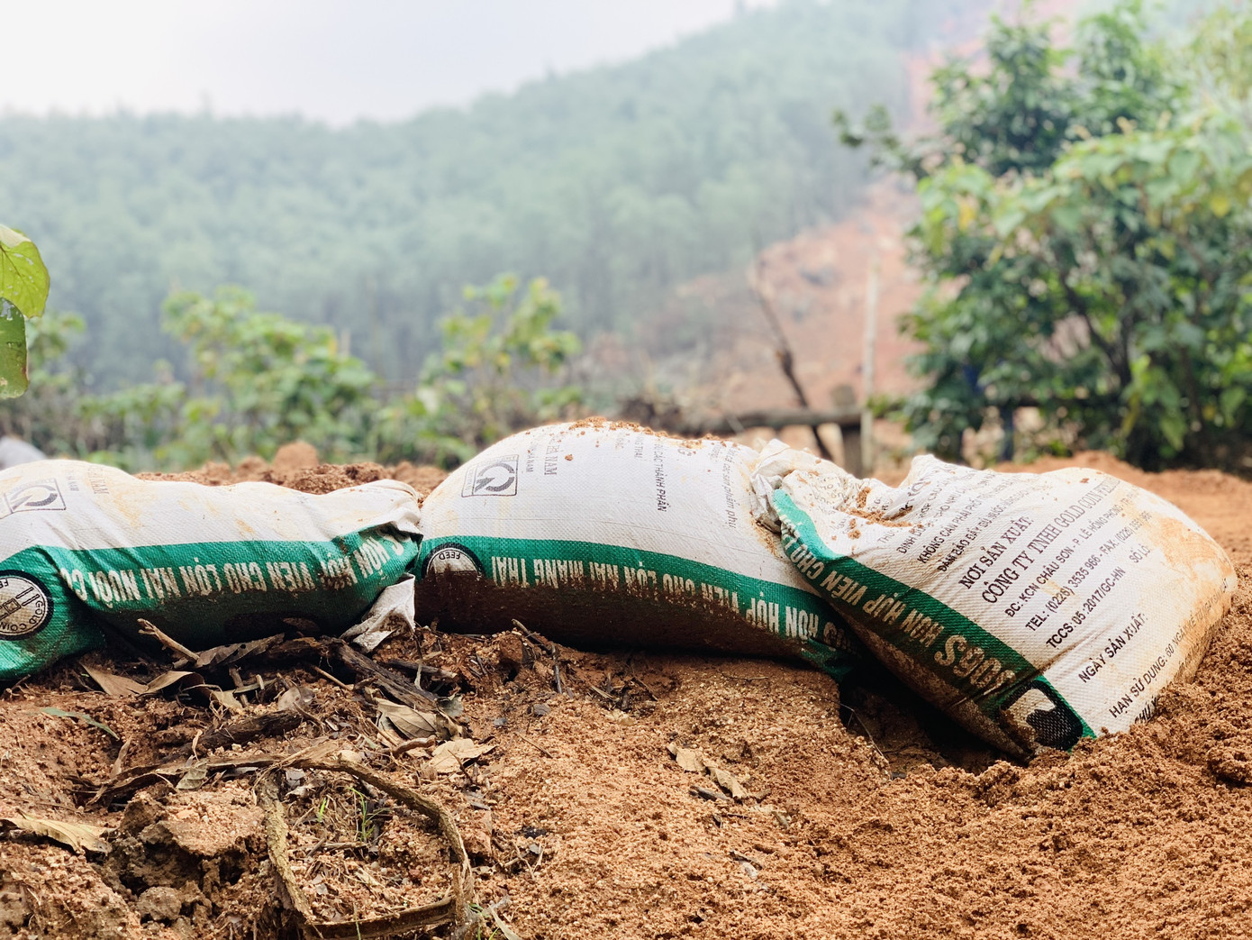  Núi lở, nhiều khối đất đá 'khổng lồ' đổ xuống ruộng ảnh 12