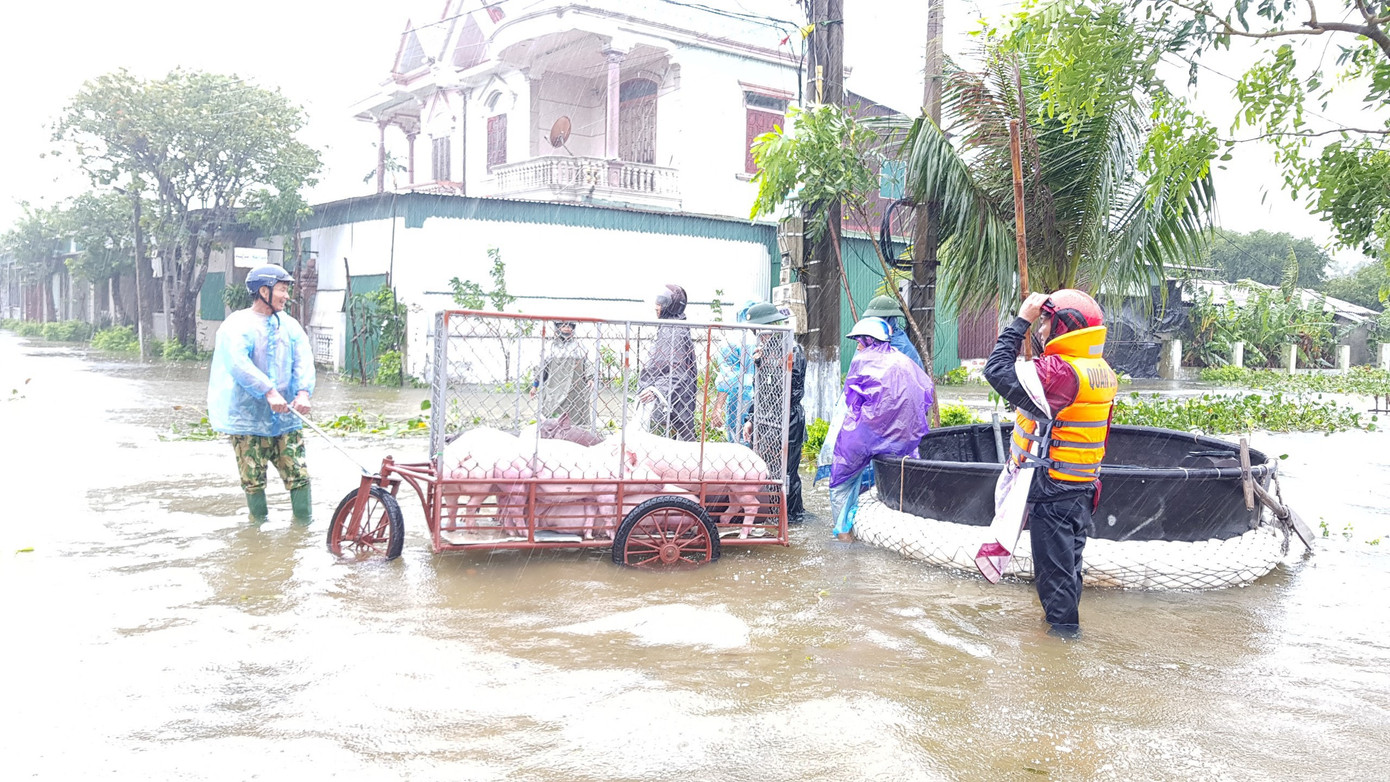 Cảm động hình ảnh công an, bộ đội dầm mình trong lũ dữ cứu người ảnh 6