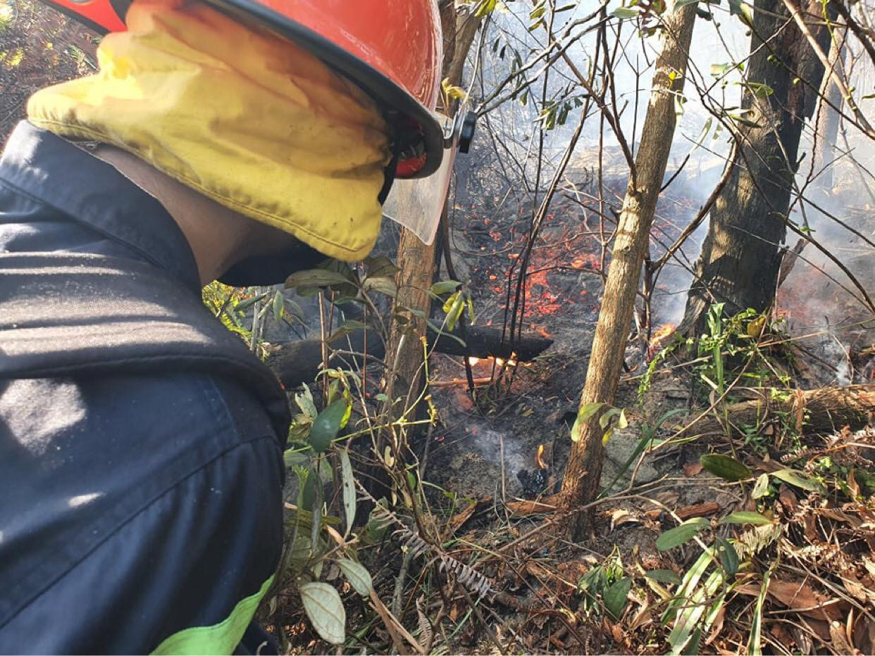 Công an, bộ đội trắng đêm căng mình dập lửa cứu rừng ảnh 11