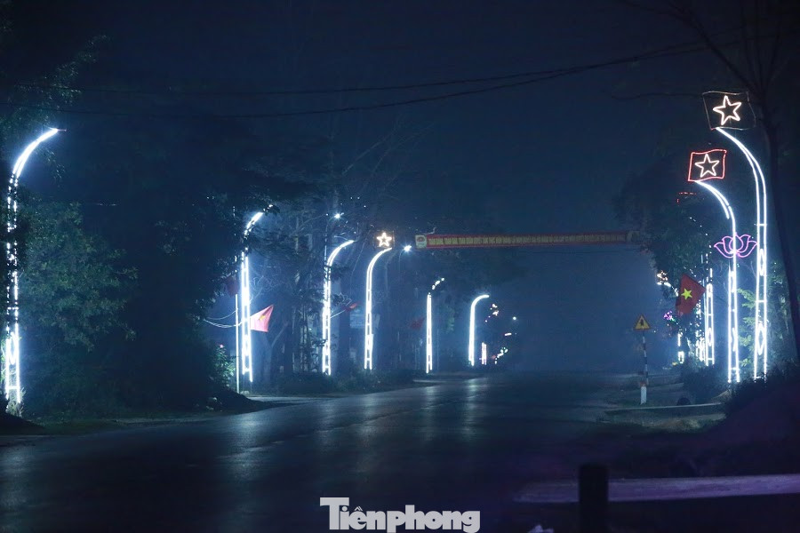 Rực sáng những 'cung đường nêu' đón Tết ở xứ Nghệ ảnh 13