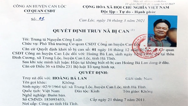 Đối tượng giao cấu với bé gái 14 tuổi bị truy nã ảnh 1