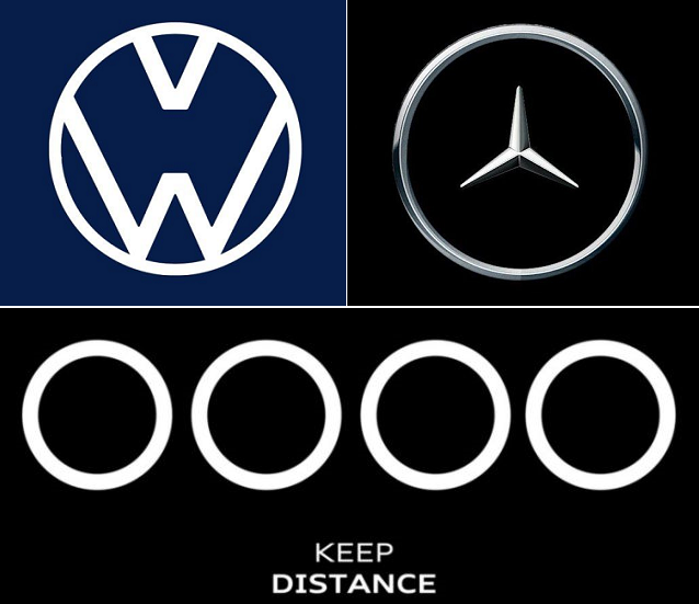 Các hãng xe Đức sửa lại logo, hưởng ứng chống dịch COVID-19 ảnh 1