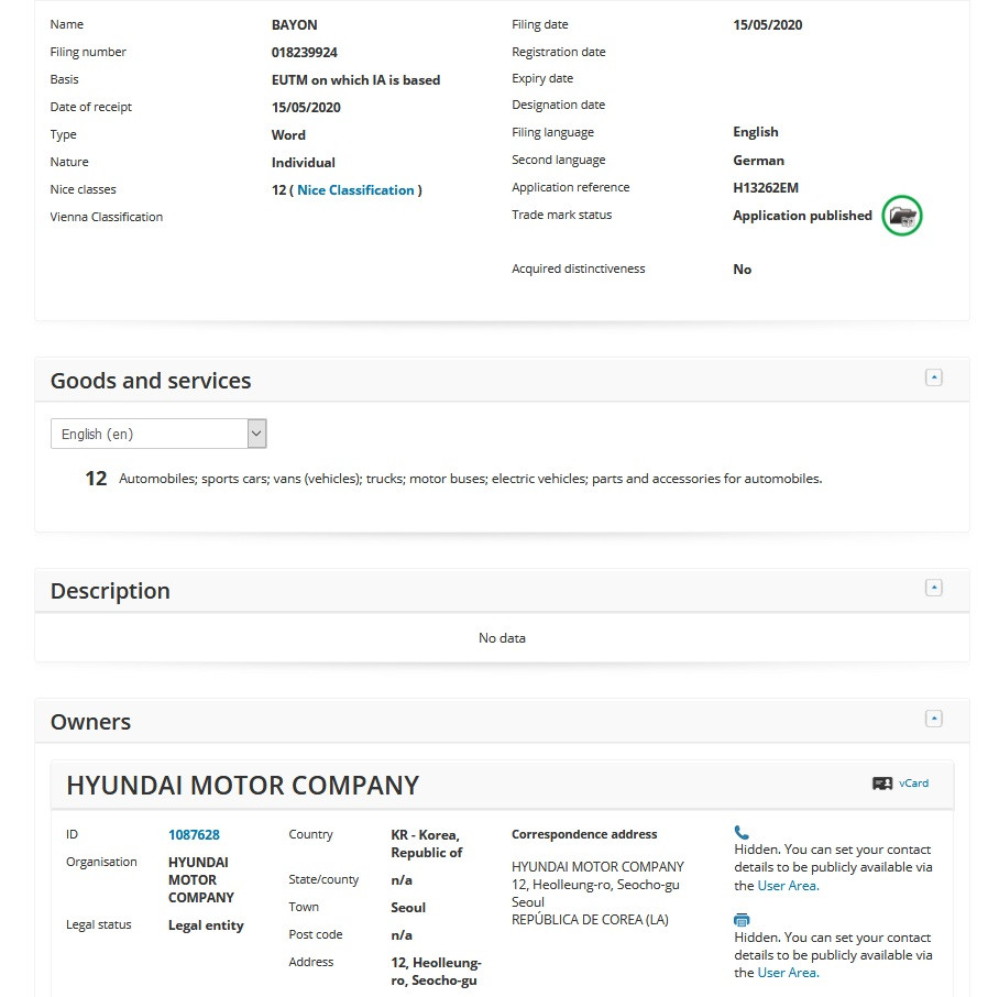 Hyundai đăng ký tên Bayon cho mẫu xe mới? ảnh 1