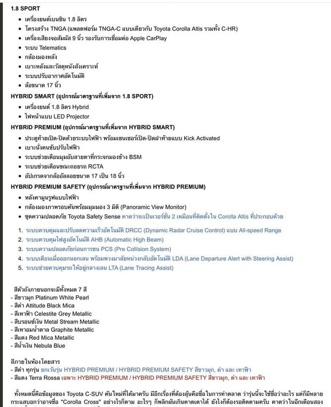 Toyota Corolla Cross sắp ra mắt chính thức ở Thái Lan ảnh 3