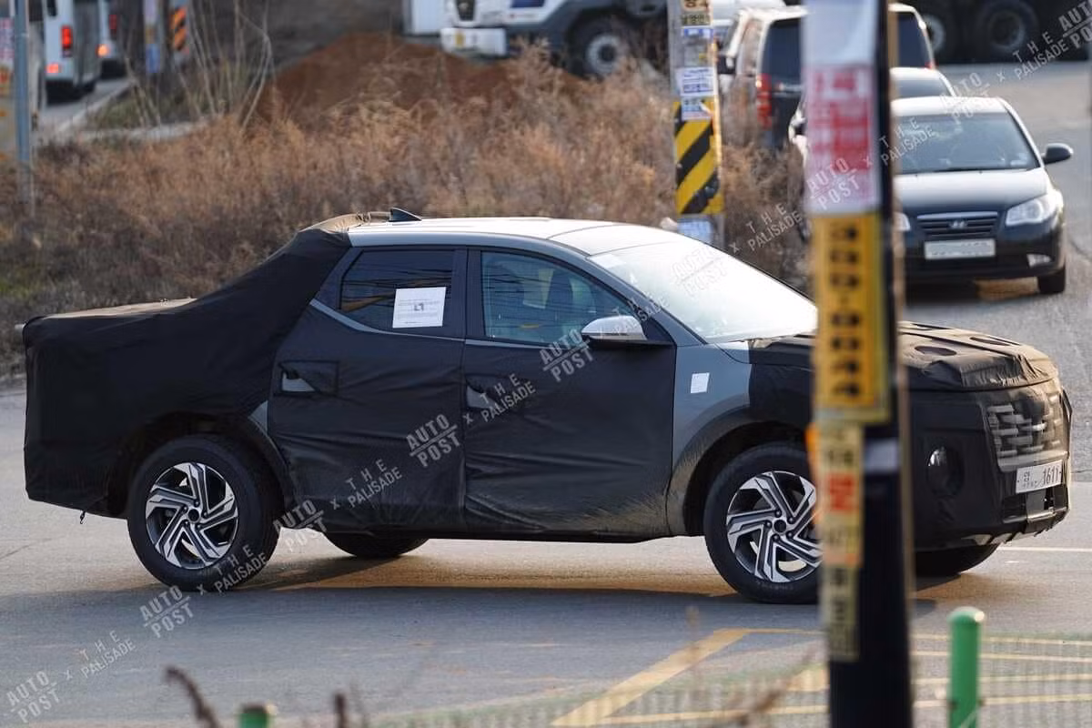 Bán tải Hyundai Santa Cruz lộ ảnh chạy thử mới ảnh 1