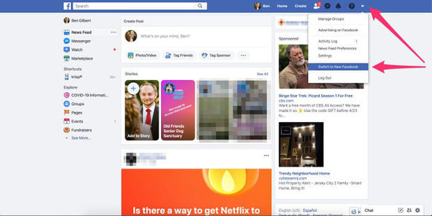 Facebook web update giao diện 'đen sì' cho tất cả người dùng Việt Nam ảnh 1