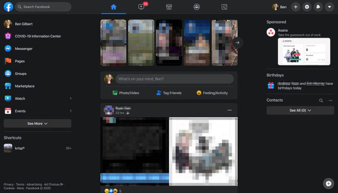 Facebook web update giao diện 'đen sì' cho tất cả người dùng Việt Nam ảnh 4