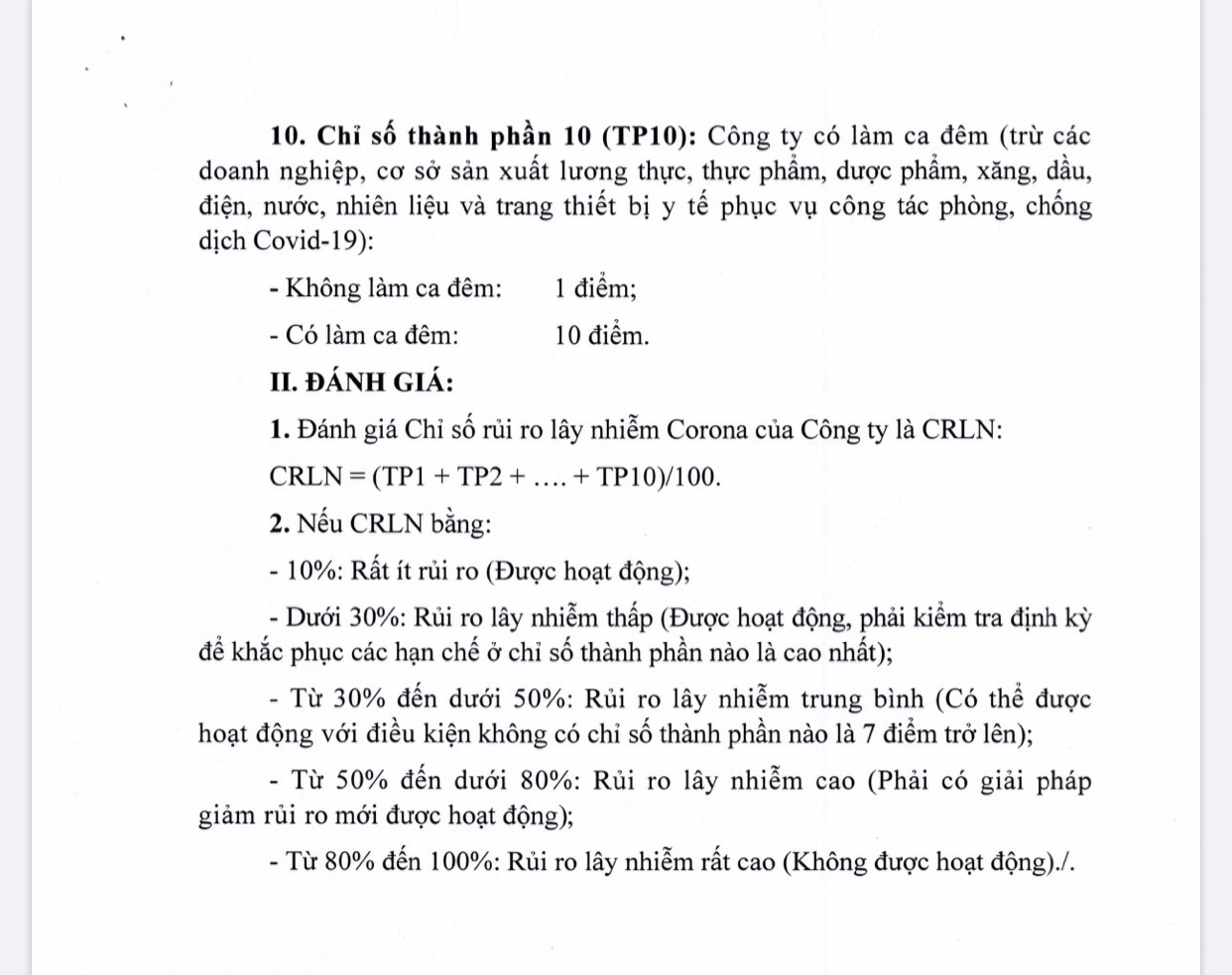 Doanh nghiệp có chỉ số rủi ro lây nhiễm COVID-19 rất cao không được hoạt động ảnh 3