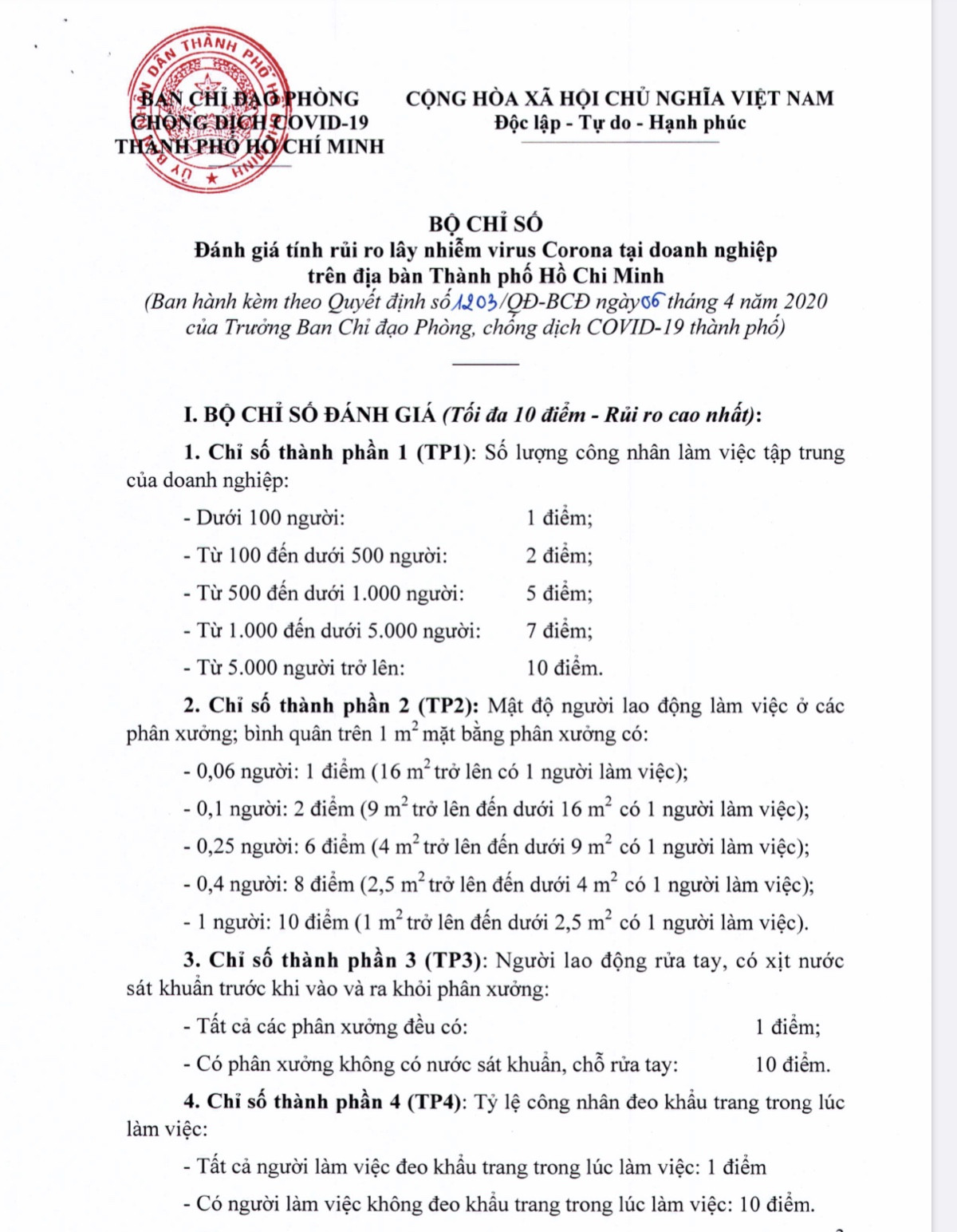 Doanh nghiệp có chỉ số rủi ro lây nhiễm COVID-19 rất cao không được hoạt động ảnh 1