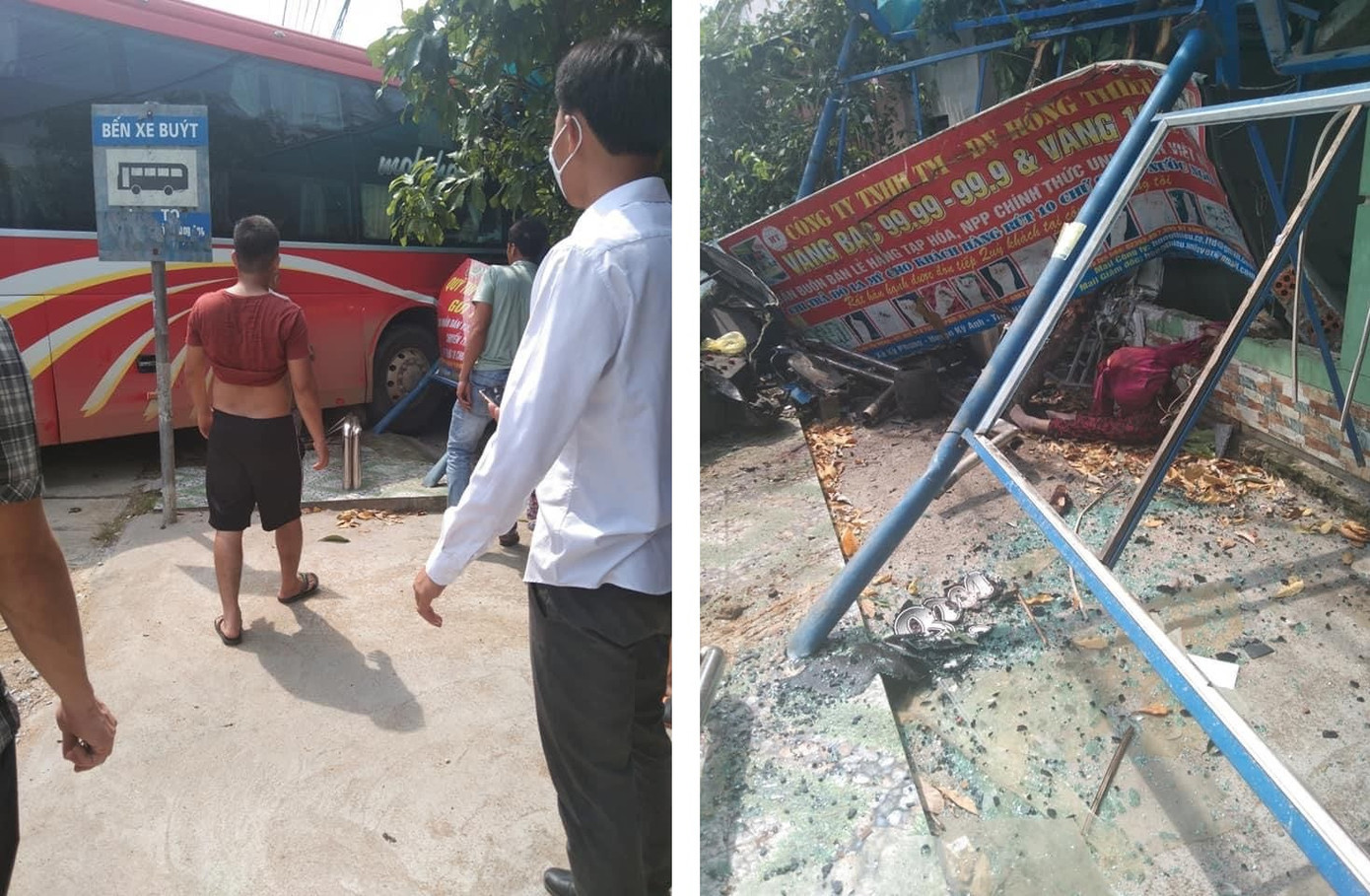 Container đấu đầu xe khách, người đón xe buýt chết thương tâm ảnh 3