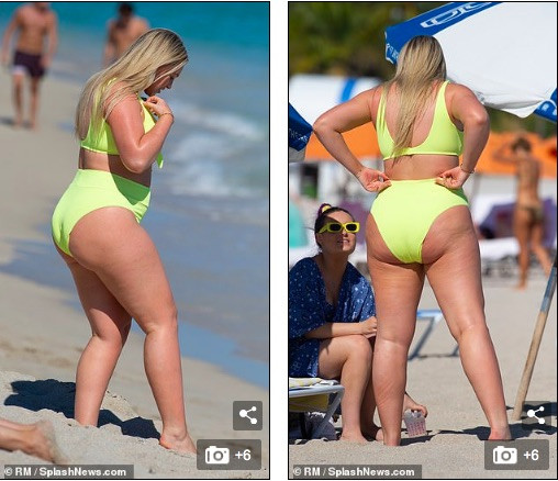 Siêu mẫu ngoại cỡ Iskra Lawrence bụng bầu 5 tháng vẫn mặc bikini 'bốc lửa' ảnh 4