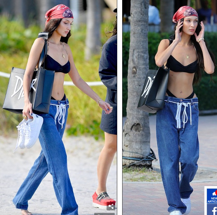 Hai chân dài đắt giá nhất nhì làng mốt đẹp như tạc tượng trên bãi biển ảnh 7