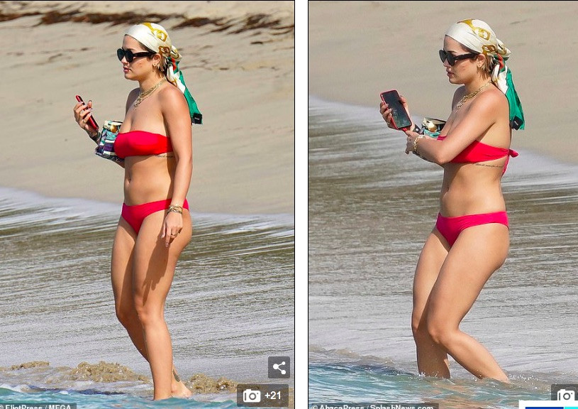 Rita Ora nảy nở hút mắt với áo tắm 2 mảnh nhỏ xíu ảnh 2