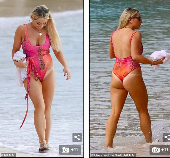 Saffron Barker khoe vóc dáng nảy nở nóng bỏng ở tuổi 19 với áo tắm ảnh 1