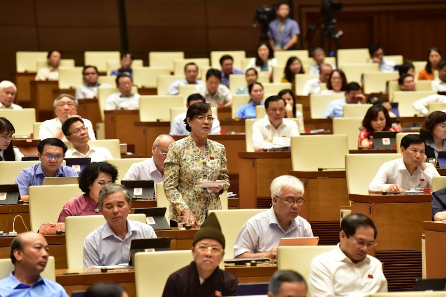 Bà Nguyễn Thị Quyết Tâm bật khóc trước Quốc hội khi nói về tăng giờ làm thêm ảnh 2