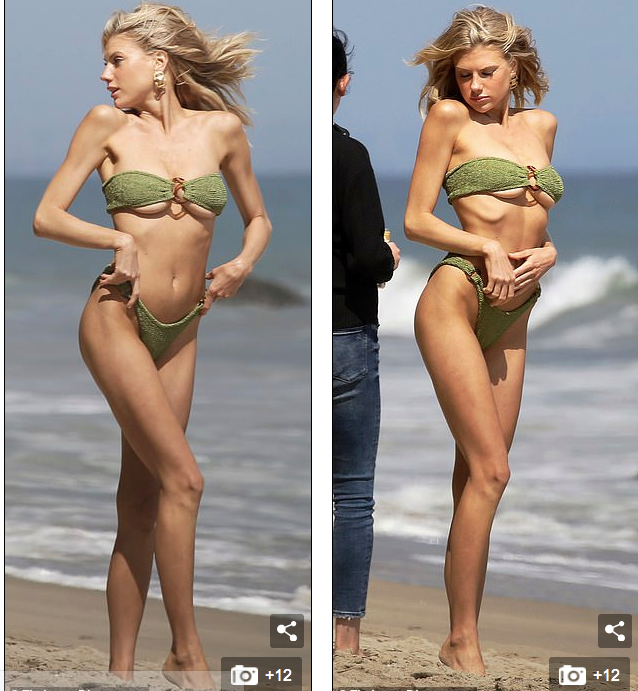 'Bom gợi cảm' Charlotte McKinney mặc bikini siêu bé, chụp ảnh giữa trời lạnh ảnh 3