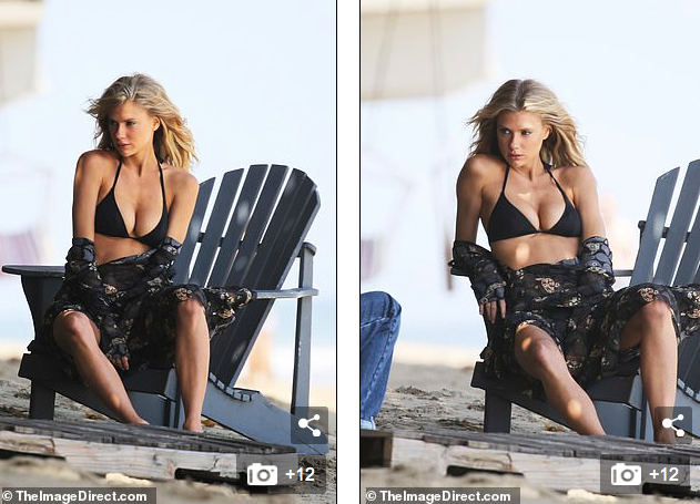 'Bom gợi cảm' Charlotte McKinney mặc bikini siêu bé, chụp ảnh giữa trời lạnh ảnh 6