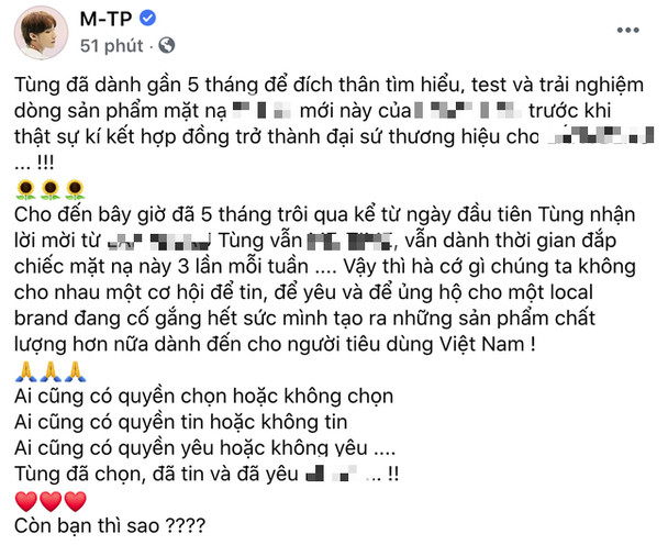 Bị phản ứng gay gắt, Sơn Tùng lên tiếng việc đại diện thương hiệu gây tranh cãi ảnh 4