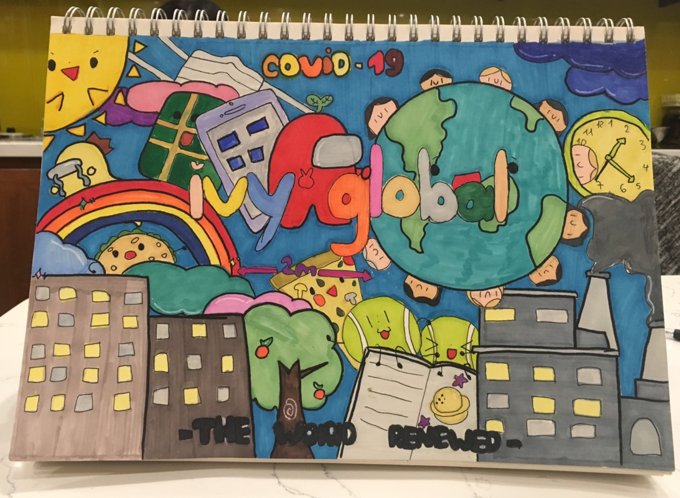 Học sinh Việt Nam và thế giới chung tiếng nói bày tỏ sự quan tâm tới đại dịch Covid thông qua tranh ảnh 1