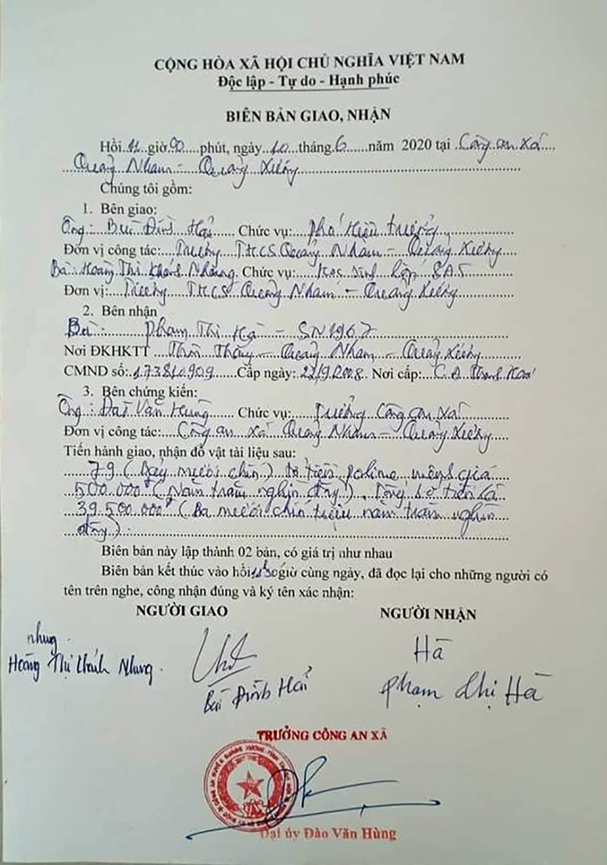 Nữ sinh xứ Thanh trả gần 40 triệu cho người đánh rơi ảnh 1